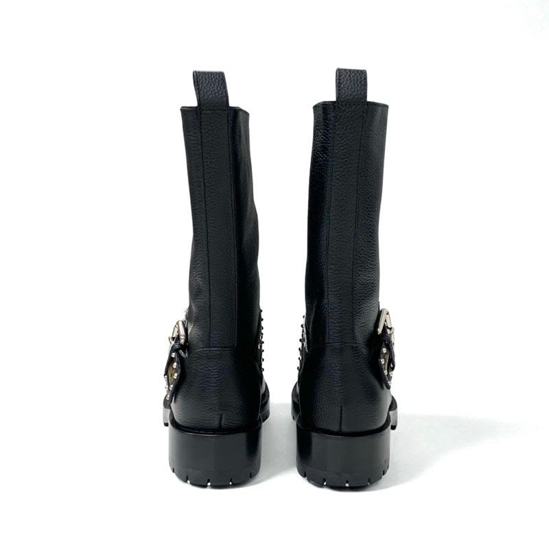 Louis Vuitton Monogram Boots Short Shoes Leather Black Brown Logo Belt — view 5