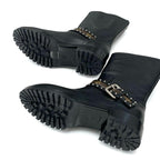 Louis Vuitton Monogram Boots Short Shoes Leather Black Brown Logo Belt — view 6
