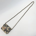 Chanel Accessory Pouch Black Gold Checkered Flag — view 4