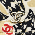 Chanel Accessory Pouch Black Gold Checkered Flag — view 5