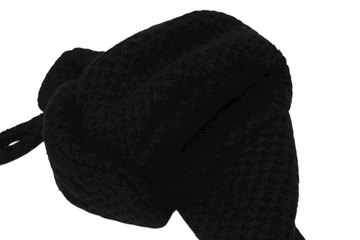 Chanel Chapka Hat Trapper Hat CC Logo Cashmere Silk Black — view 5