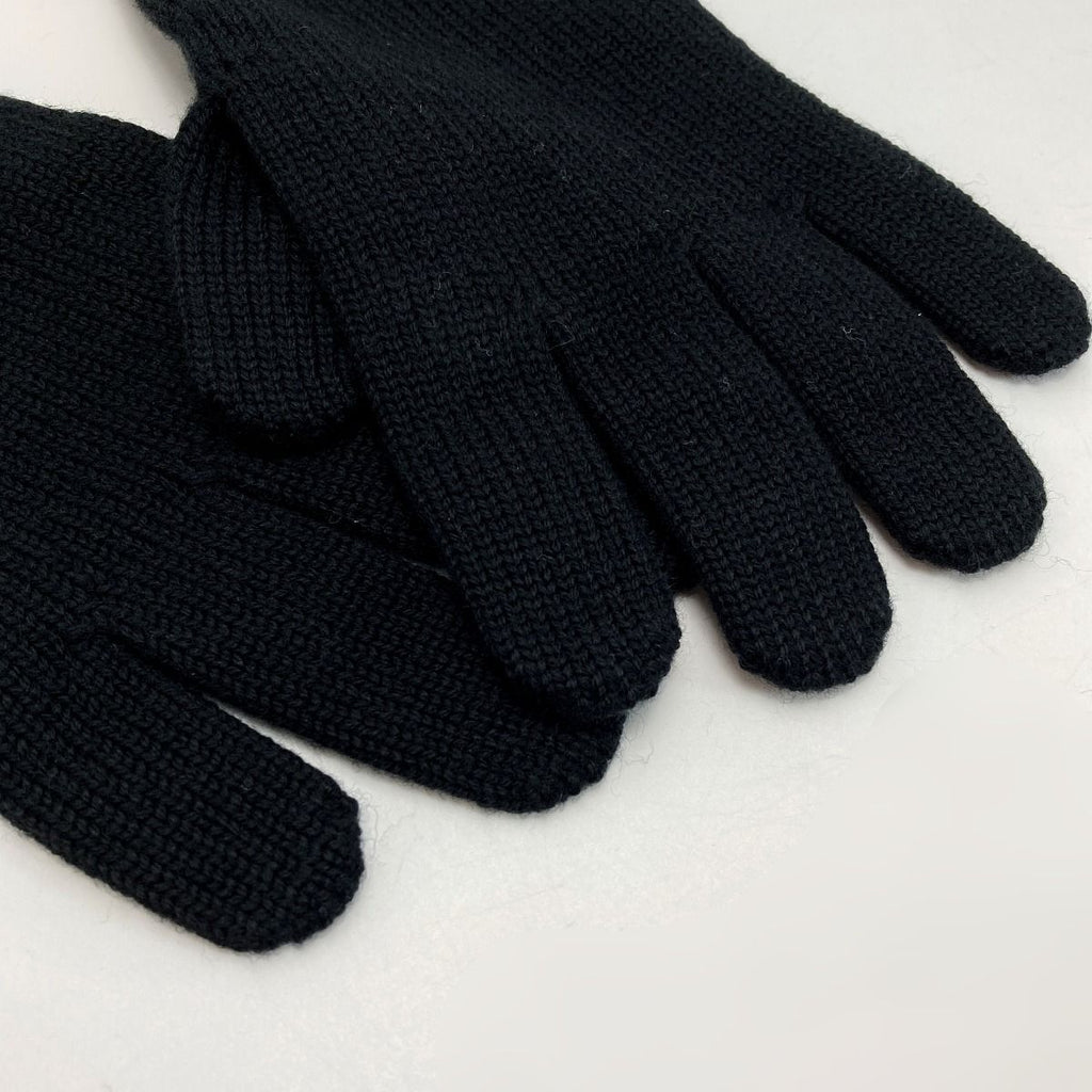 Chanel Coco Mark Gloves Black Knit — view 4