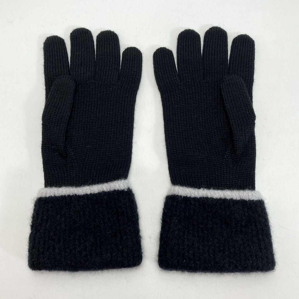 Chanel Coco Mark Gloves Black Knit — view 3