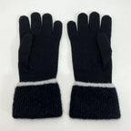 Chanel Coco Mark Gloves Black Knit — view 3