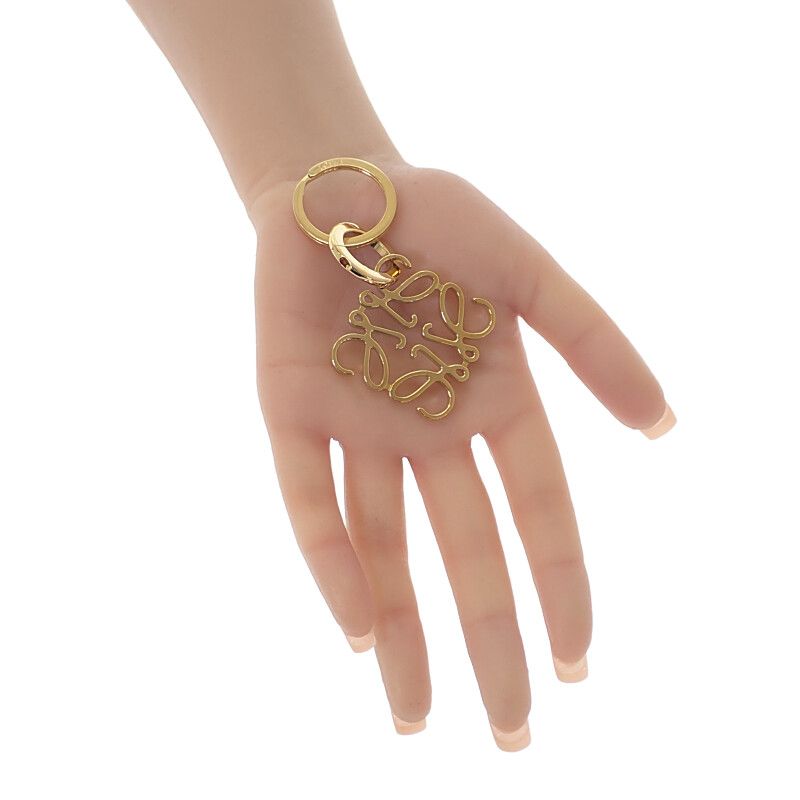 Loewe Anagram Key Ring 111.25.203 Holder Metal Gold — view 6