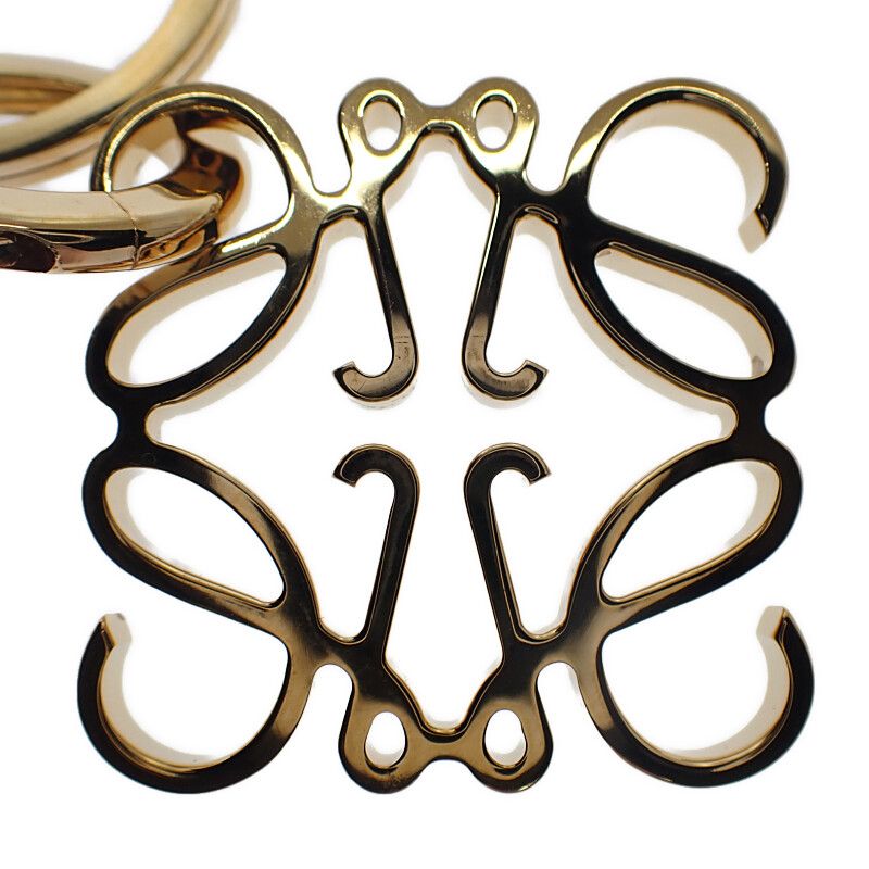 Loewe Anagram Key Ring 111.25.203 Holder Metal Gold — view 2