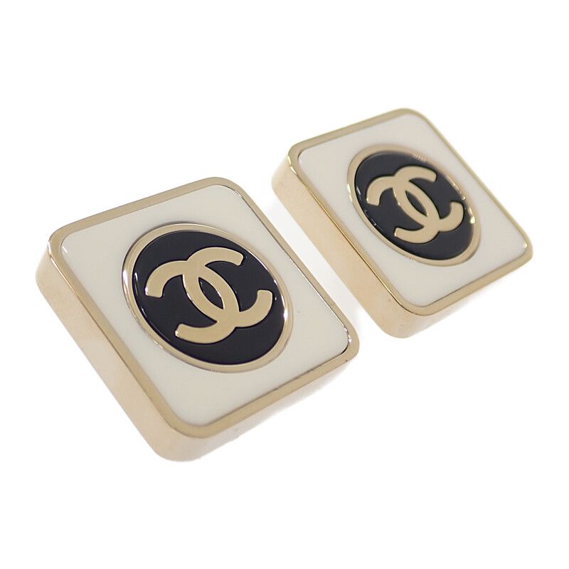 Chanel CC Square Coco Mark Fine Ab9777 Earrings Metal Gold B23 C — view 3
