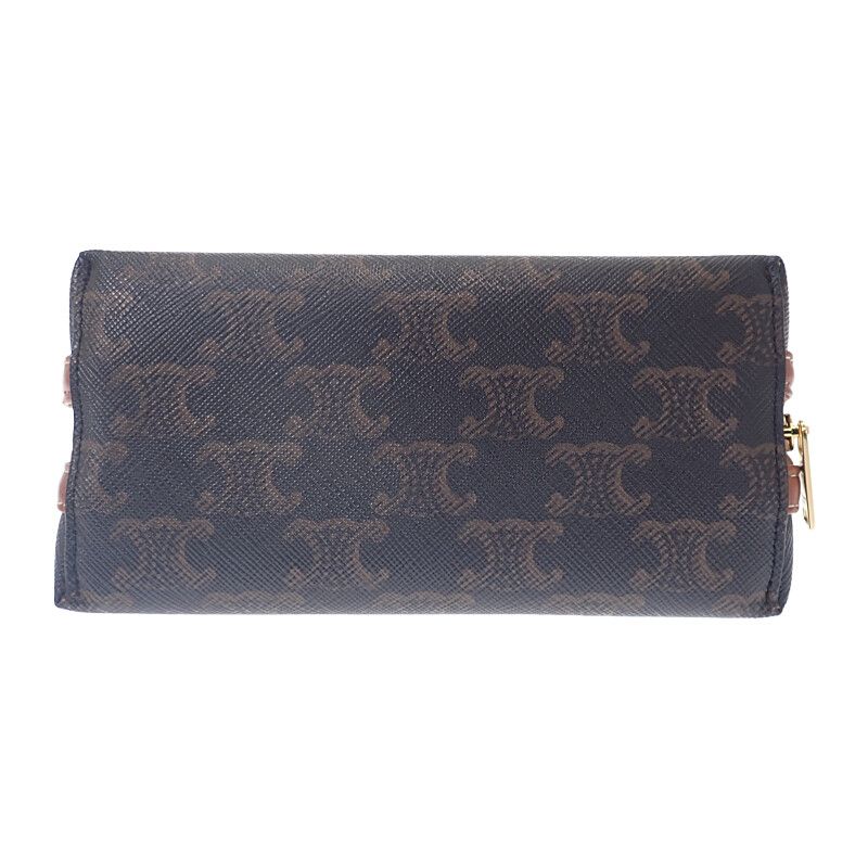 Celine Chain Clutch Cuil Triomphe Small 10 E382 egk.14 ml Shoulder Bag Brown — view 6