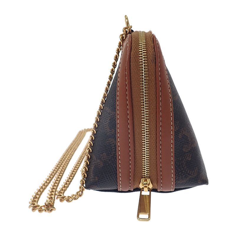 Celine Chain Clutch Cuil Triomphe Small 10 E382 egk.14 ml Shoulder Bag Brown — view 3