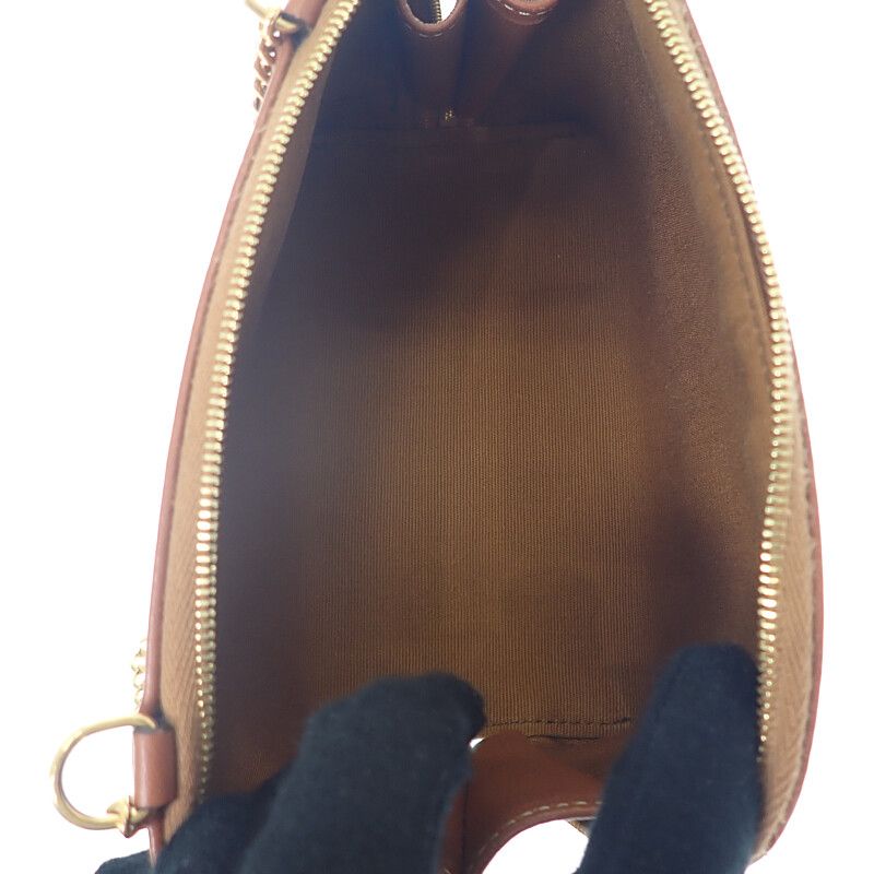 Celine Chain Clutch Cuil Triomphe Small 10 E382 egk.14 ml Shoulder Bag Brown — view 7