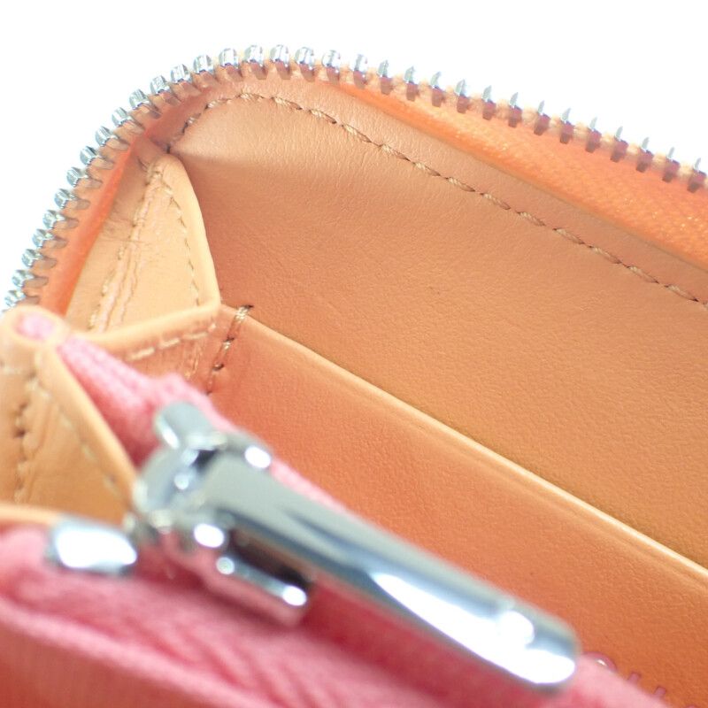 Chanel Zip Coin Purse Ap3716 ns838 Bifold Wallet Caviar Leather Calf Orange — view 9