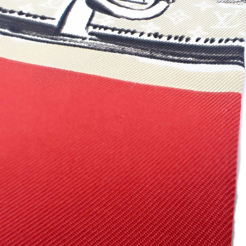Louis Vuitton Bandeau Trunk Scarf Silk Red Iseya — view 5