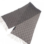 Gucci GG Pattern Scarf Cashmere Gray — view 2