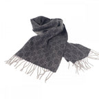 Gucci GG Pattern Scarf Cashmere Gray — view 3