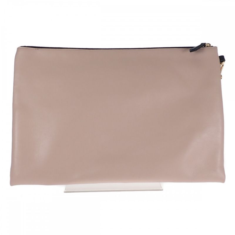 Fendi Flat Pouch Large 8 N0178 Aehr Clutch Bag Calf Pink Men — view 2