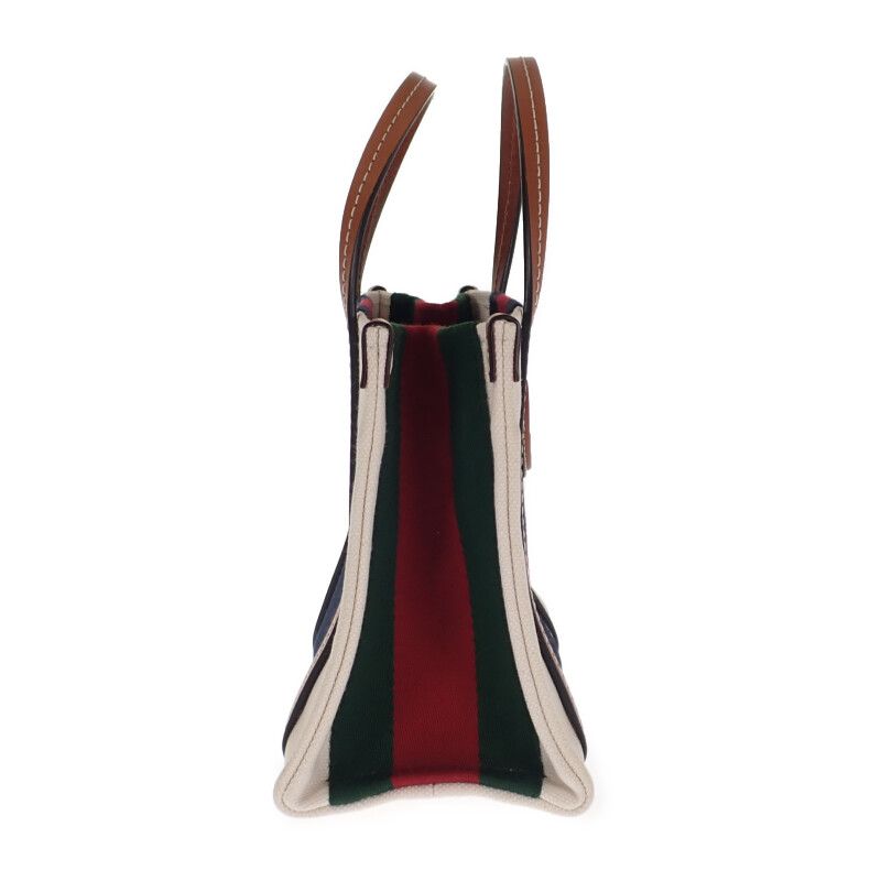 Gucci Interlocking G Mini Tote Bag 2-Way Shoulder Canvas Leather — view 4