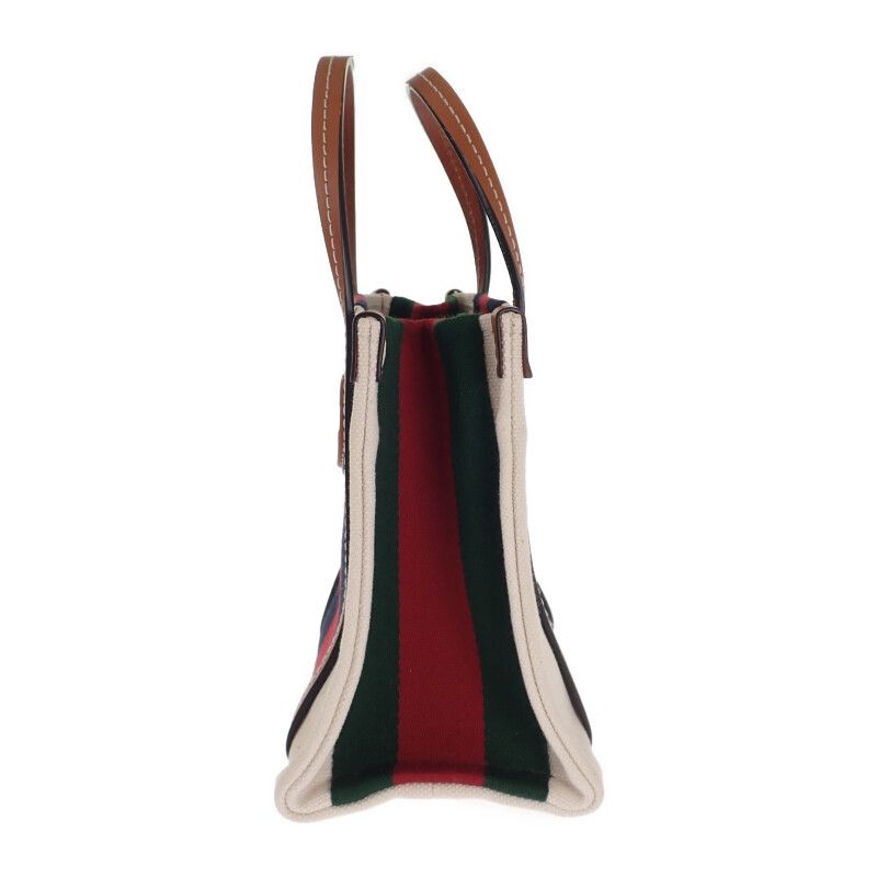 Gucci Interlocking G Mini Tote Bag 2-Way Shoulder Canvas Leather — view 5