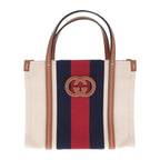 Gucci Interlocking G Mini Tote Bag 2-Way Shoulder Canvas Leather — view 2