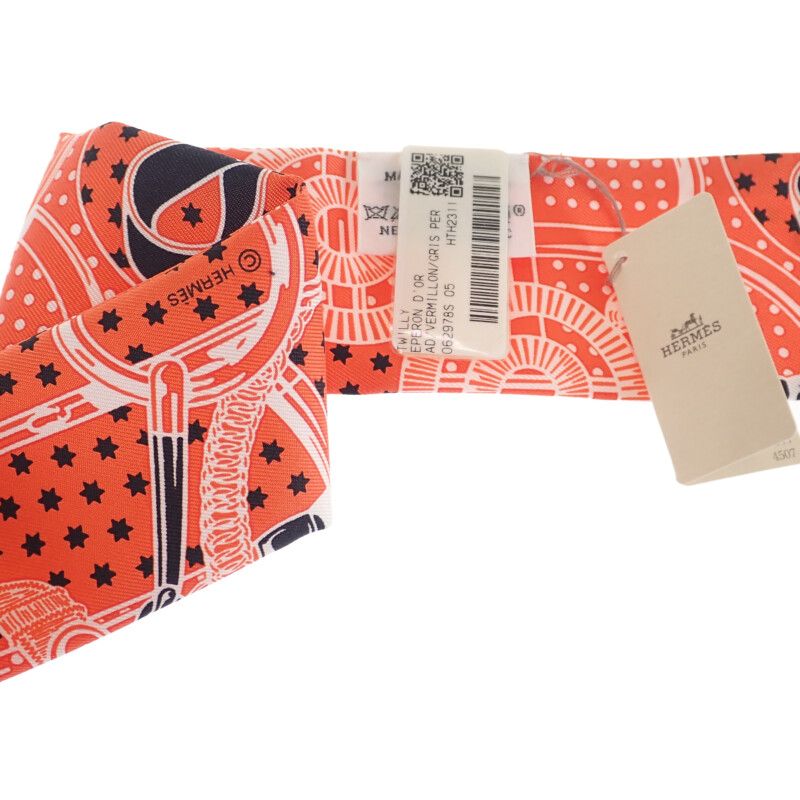 Hermes Twilly Eperon D'or Bandana S 05 Scarf Silk — view 5