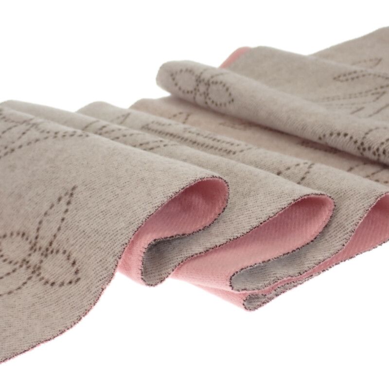 Louis Vuitton Flight Mode Mahina Scarf Cashmere Wool Silk Grey Rose — view 4