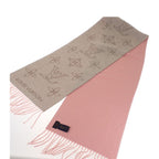 Louis Vuitton Flight Mode Mahina Scarf Cashmere Wool Silk Grey Rose — view 2