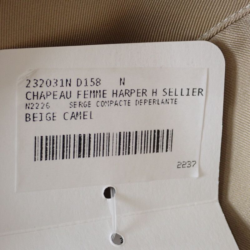 Hermes Harper H Serie Bucket N d158 Hat Cotton Beige — view 5
