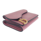 Christian Dior Saddle Compact Wallet S5653 Cceh Trifold Goatskin Lavender — view 4