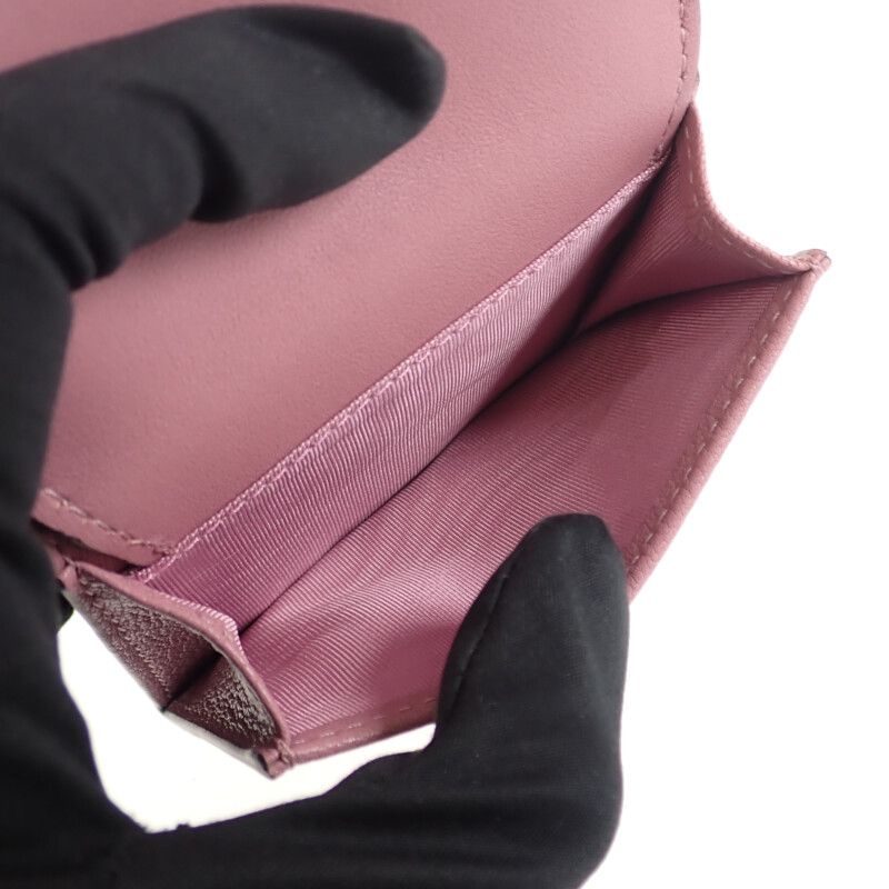Christian Dior Saddle Compact Wallet S5653 Cceh Trifold Goatskin Lavender — view 7