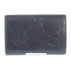 Gucci GG Embossed 6-stack 1 W3 An 1000 key Case Leather Black Silver — view 3