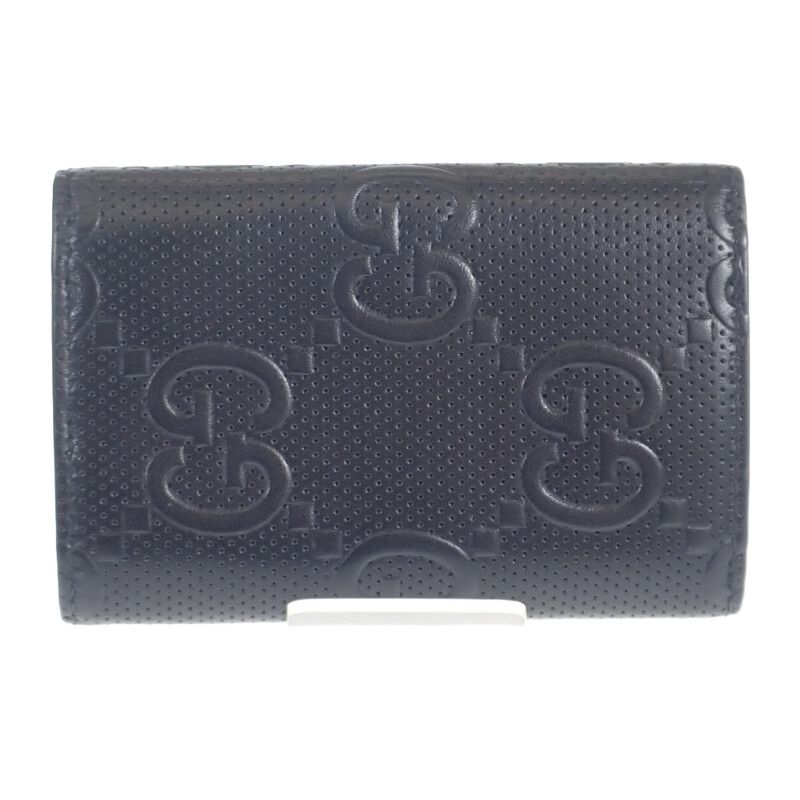 Gucci GG Embossed 6-stack 1 W3 An 1000 key Case Leather Black Silver — view 3