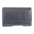 Gucci GG Embossed 6-stack 1 W3 An 1000 key Case Leather Black Silver — view 2