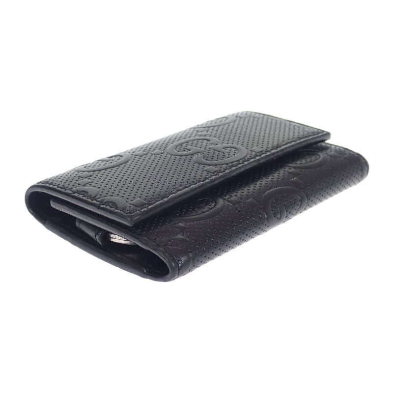Gucci GG Embossed 6-stack 1 W3 An 1000 key Case Leather Black Silver — view 4