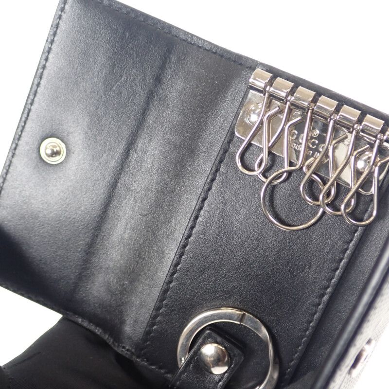 Gucci GG Embossed 6-stack 1 W3 An 1000 key Case Leather Black Silver — view 7