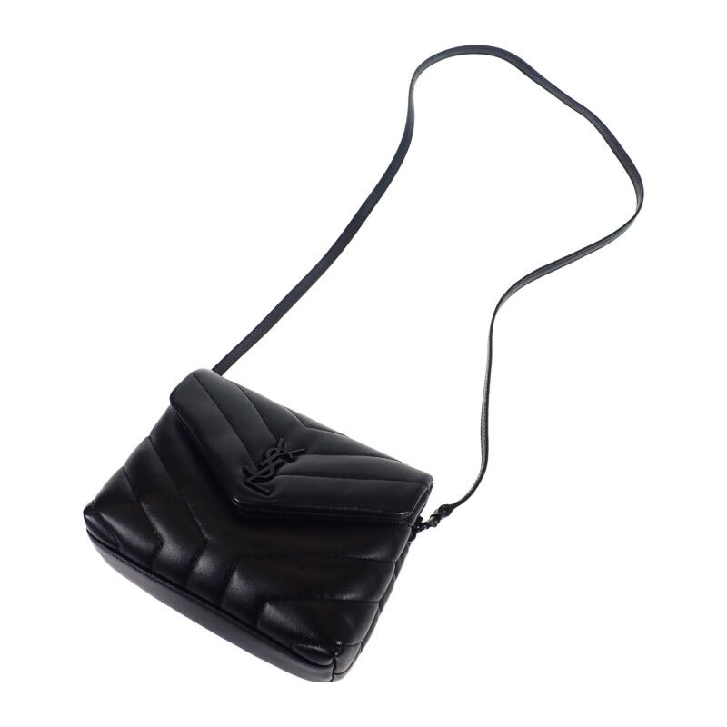 Saint Laurent Lou Loulou Toy Bag dv708 1000 Shoulder Calf Black — view 2