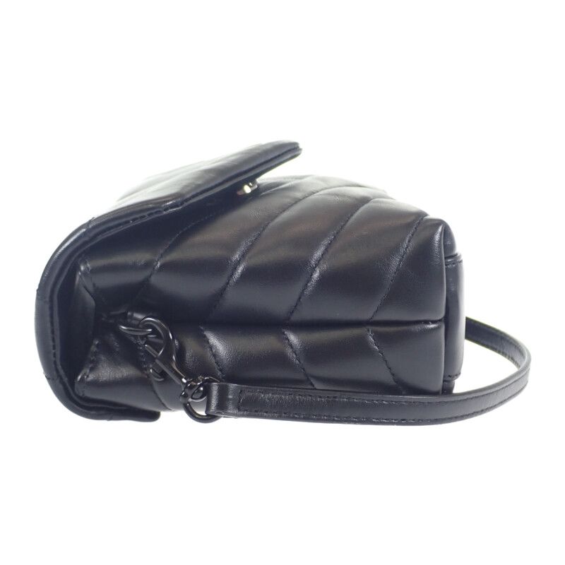 Saint Laurent Lou Loulou Toy Bag dv708 1000 Shoulder Calf Black — view 4