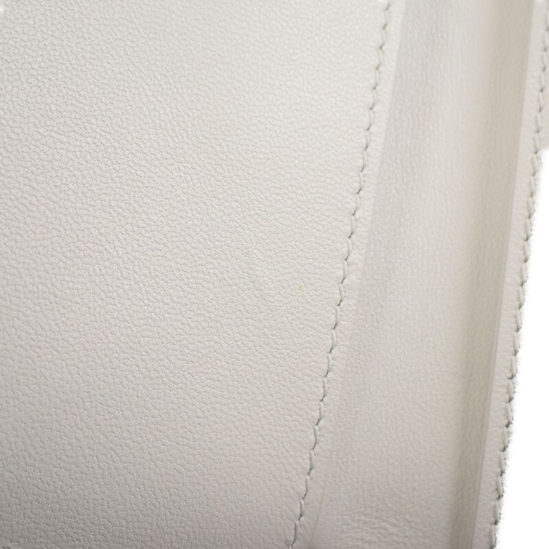Christian Dior Caro Hibiscus Wallet S5175 Unid m030 Trifold Calf White — view 8