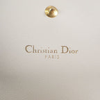 Christian Dior Caro Hibiscus Wallet S5175 Unid m030 Trifold Calf White — view 7