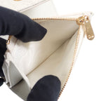 Christian Dior Caro Hibiscus Wallet S5175 Unid m030 Trifold Calf White — view 9