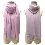 Hermes Margiela Period Shawl Purple Bi-Color H Logo Silk — view 2