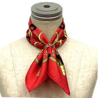 Hermes Carre 45 Scarf Eperon D'or Golden Spur Red — view 2