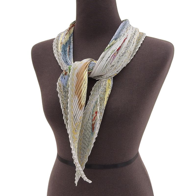 Hermes Item Mont Sainct Michel Saint Pleated Scarf — view 2