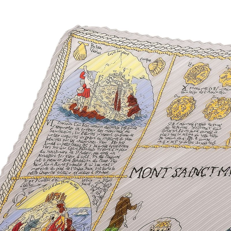 Hermes Item Mont Sainct Michel Saint Pleated Scarf — view 6
