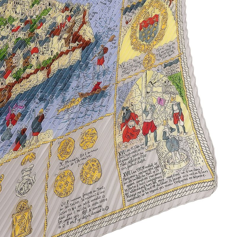 Hermes Item Mont Sainct Michel Saint Pleated Scarf — view 4