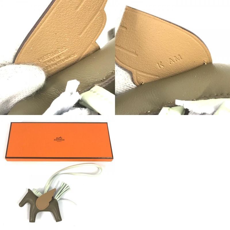 Hermes Charm Pegase Pegasus PM Ano Milo Bizcui Etoupe Brownish — view 9
