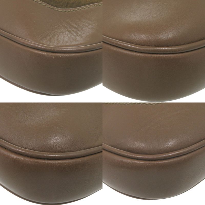 Gucci Vault Vintage Jackie Suede Leather Brown Khaki Shoulder Bag 1220 — view 4