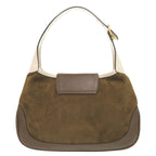 Gucci Vault Vintage Jackie Suede Leather Brown Khaki Shoulder Bag 1220 — view 3