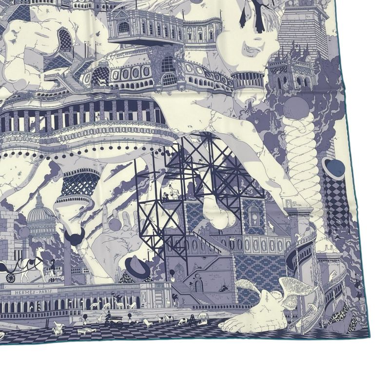Hermes Carre 90 Scarf Silk Hippopolis UGO Gattoni Ipopolis — view 6