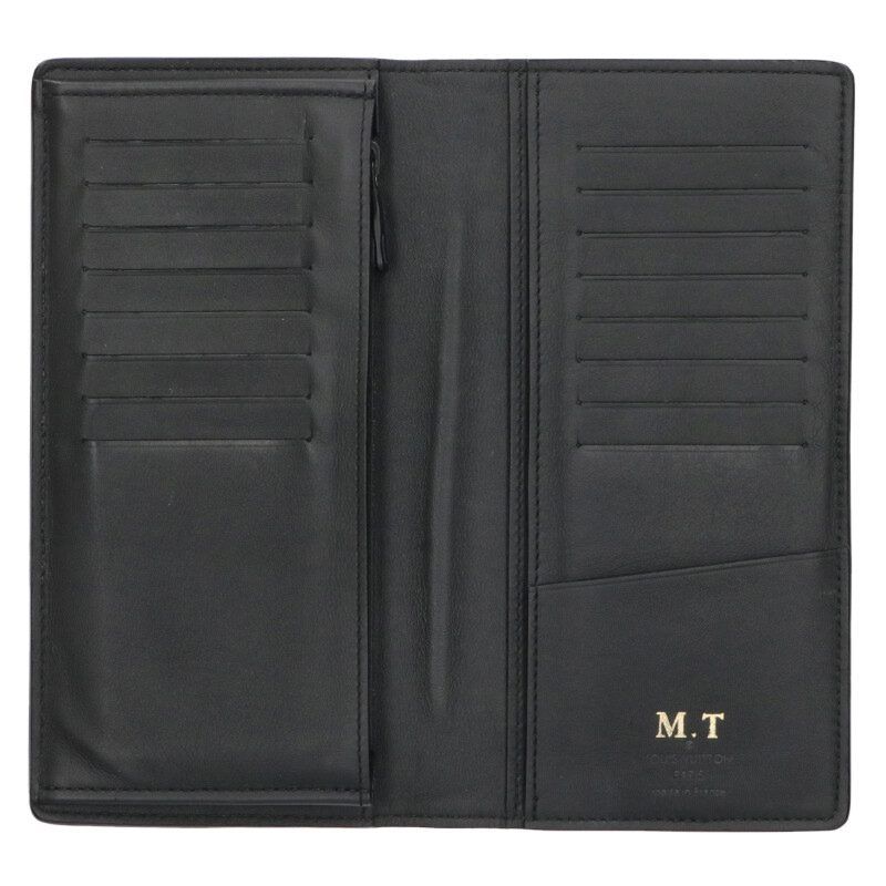 Louis Vuitton Potre Feuille Brazza Monogram Embossed Logo Long Wallet — view 3