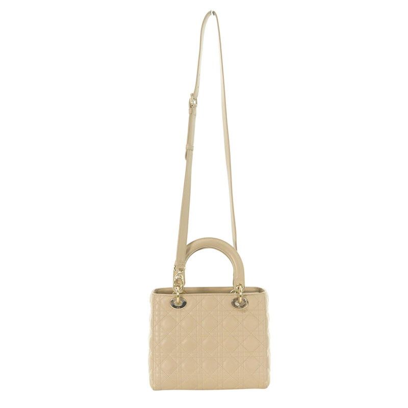 Christian Dior Lady Quilted 2wayleather Handbag Medium — view 2