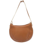 Loewe 2-Way Shoulder Bag Handbag Logo Shape Push Leather Round — view 3